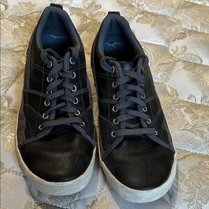 Skechers Men's Black Leather Sneakers